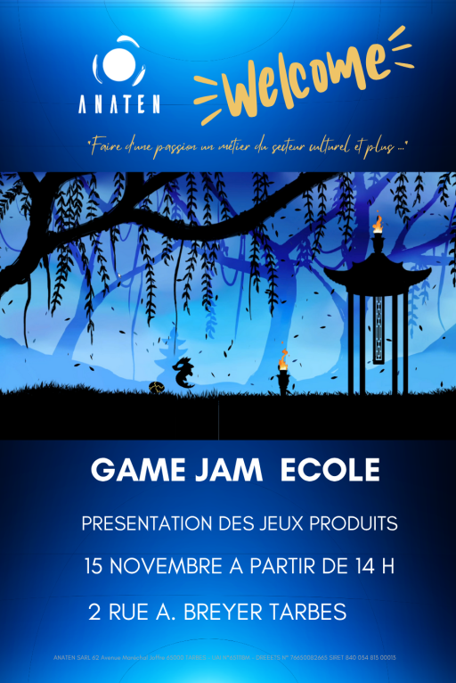 Rendez-vous Vendredi 15 Novembre 14h pour voir l'ensemble des jeux vidéo produits en 48h par les étudiants d'Anaten
